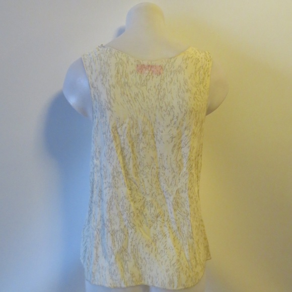 OTIS & MACLAIN CREAM & TAUPE SLEEVELESS TOP SZ: S - Picture 5 of 8